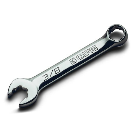 Capri Tools 3/8 in. WaveDrive Pro Stubby Combination Wrench for Regular and Rounded Bolts CP11750-S38SB